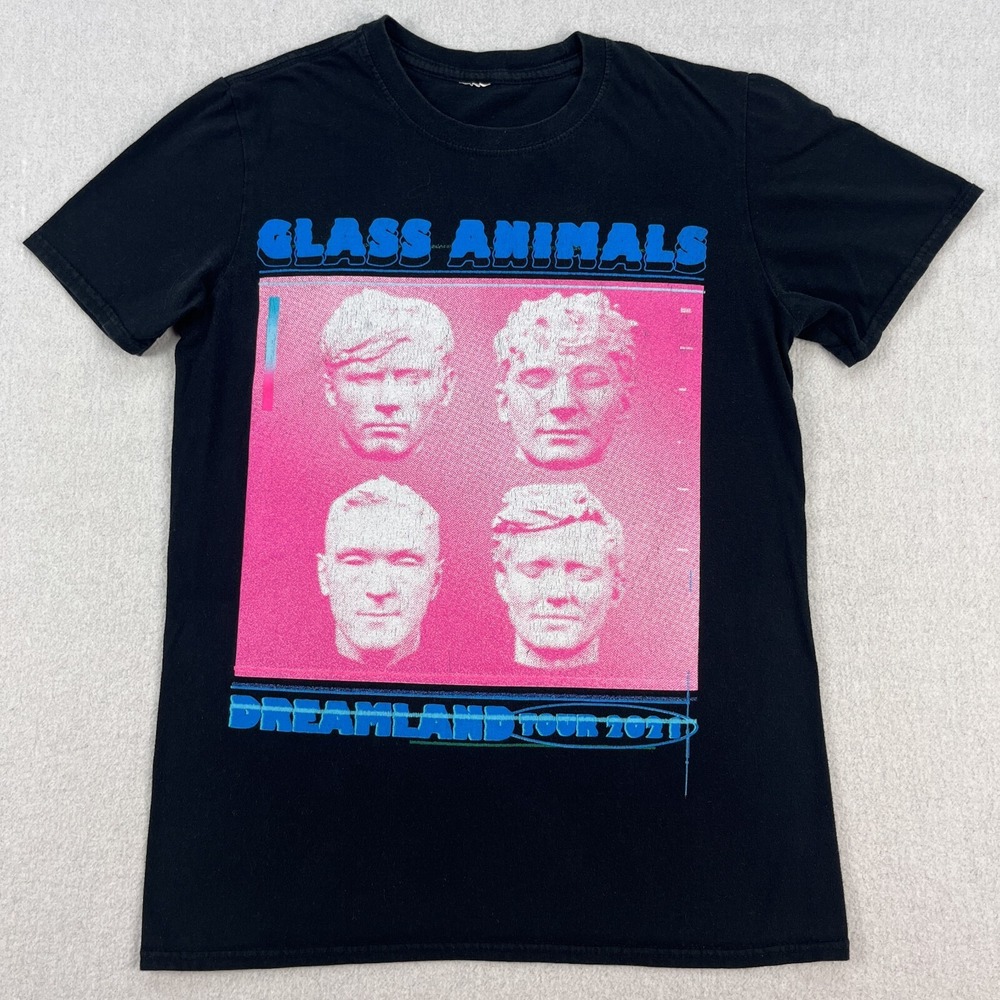 Glass Animals T-Shirt Unisex XS Black Dreamland Tour 2021 Concert Dates Faces